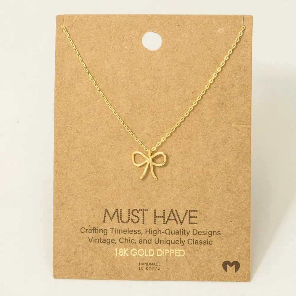 Bow Pendant Necklace