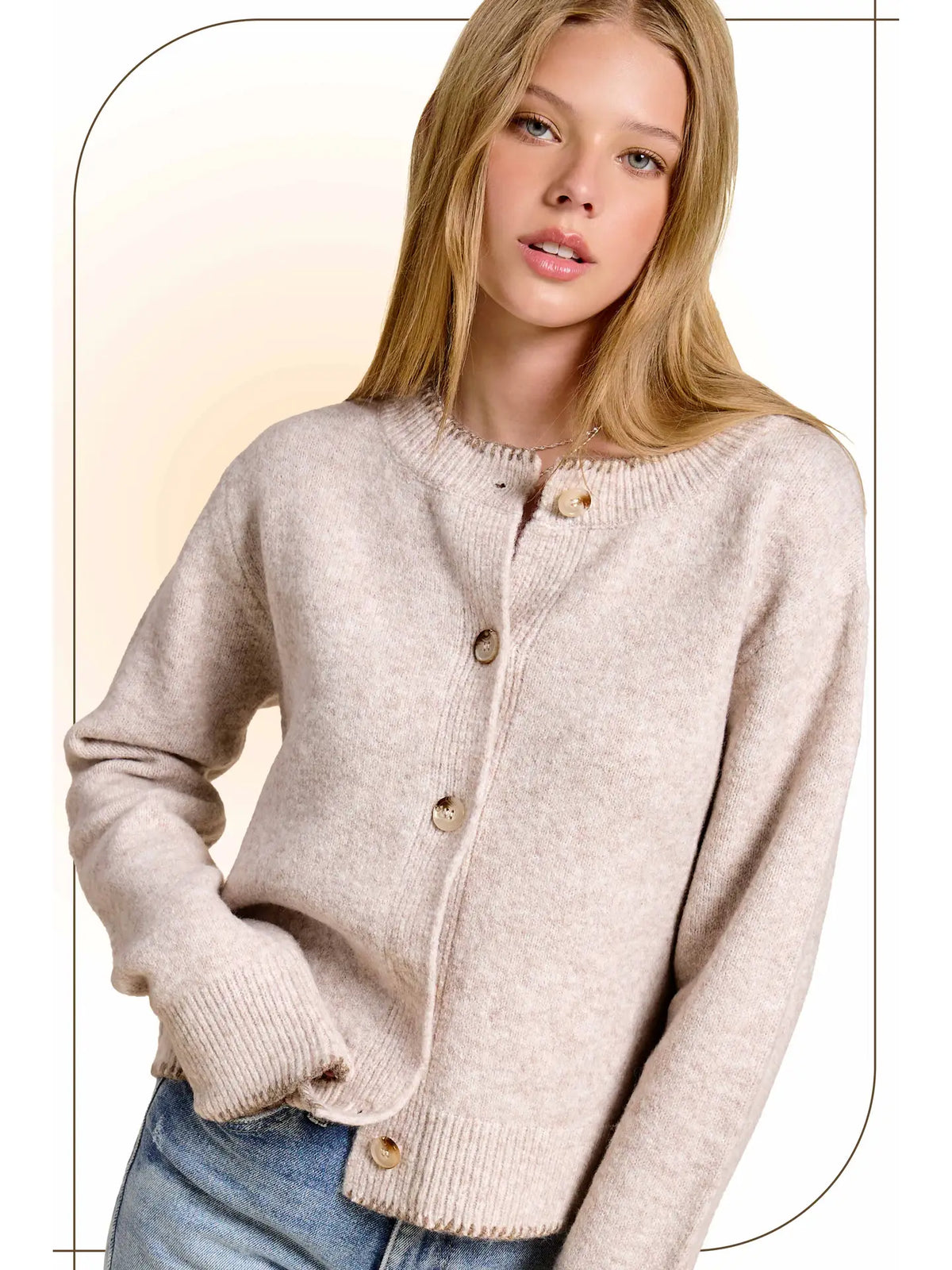 Cardigan with Blanket Stitch