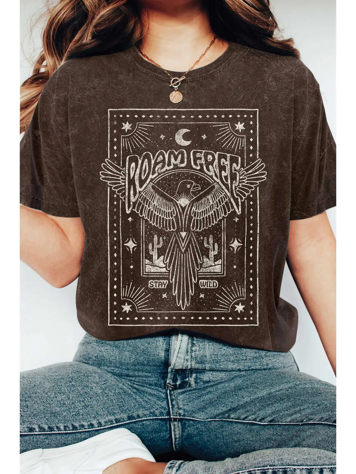 Roam Free Bird Mineral Graphic Tee