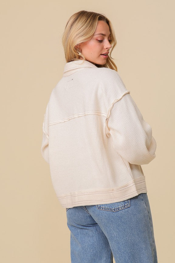 Beige Waffle Jacket