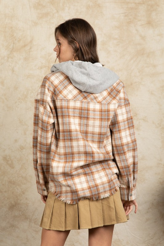 Hooded Plaid Jacket