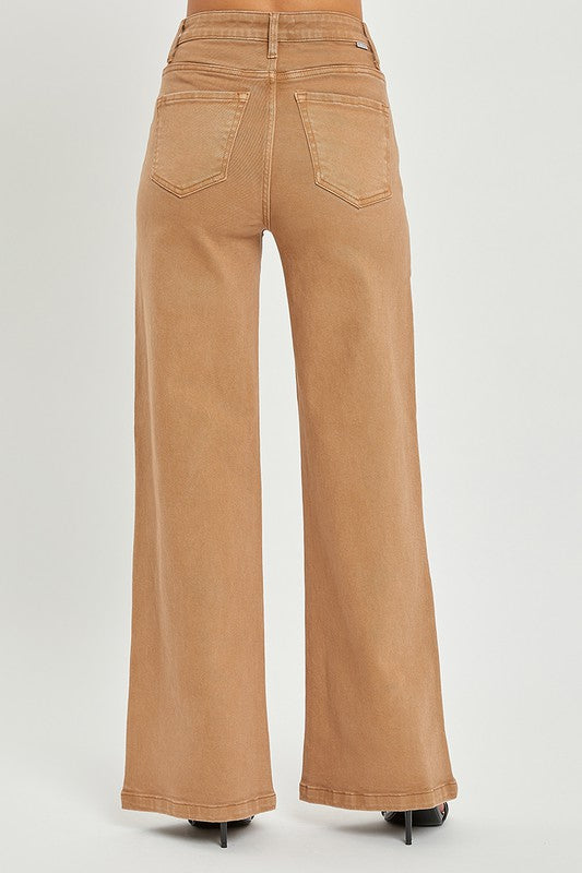 Cocoa Wide Leg Risen Jeans