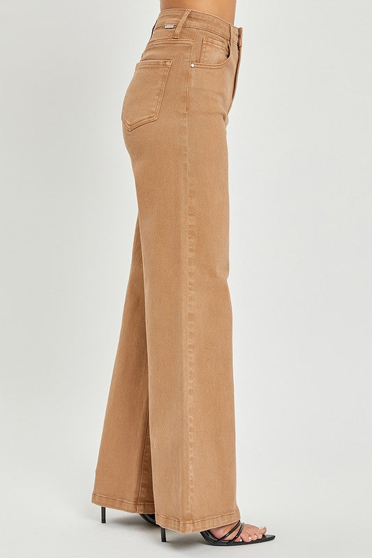 Cocoa Wide Leg Risen Jeans