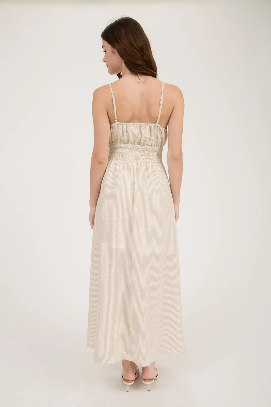 Lace Trim Midi Dress