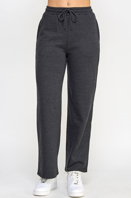 Straight Leg Joggers-Charcoal