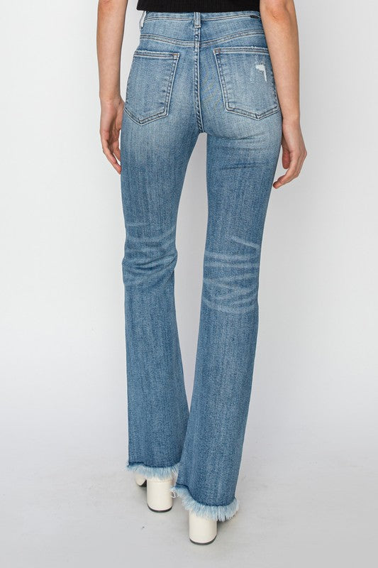 Vintage Frayed Bootcut Risen Denim