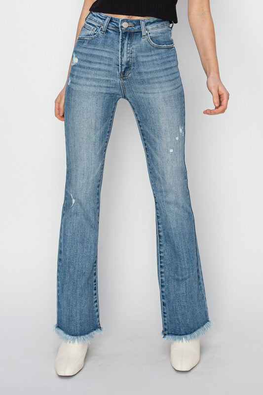 Vintage Frayed Bootcut Risen Denim