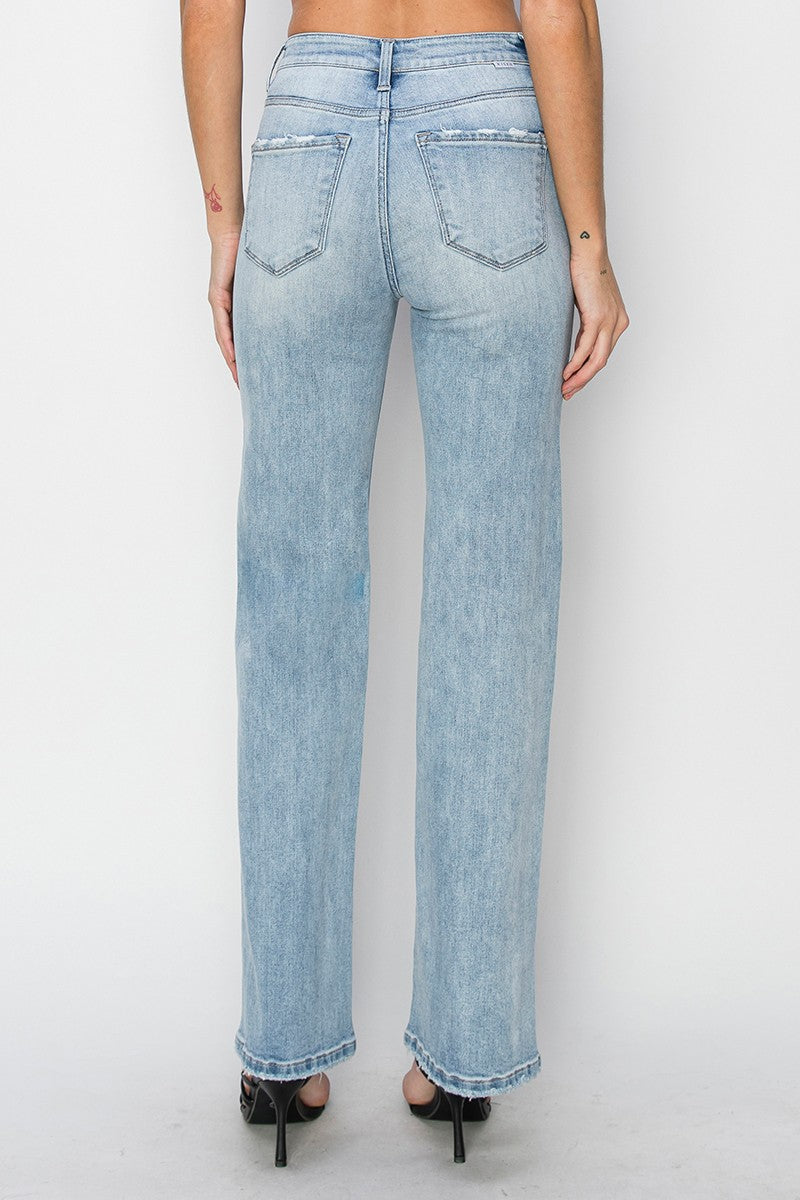 Light High Rise Straight Risen Denim