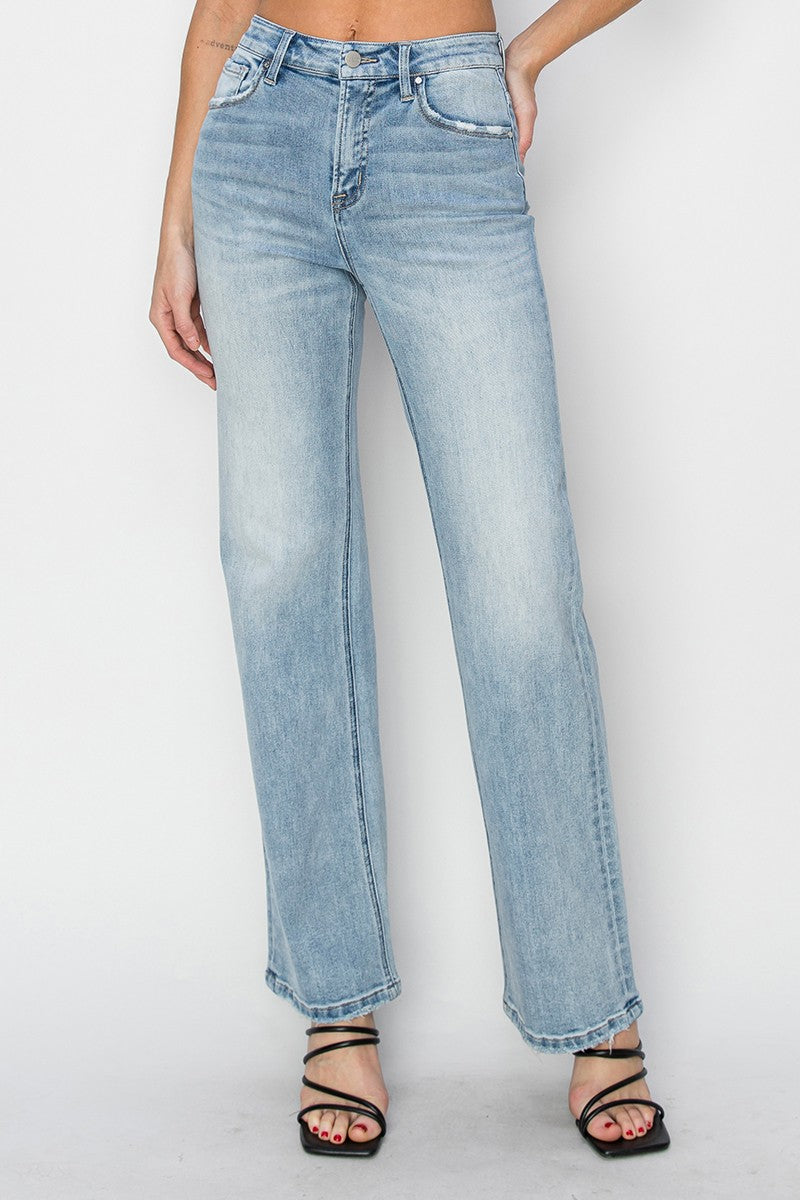Light High Rise Straight Risen Denim