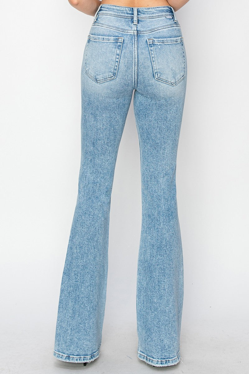 Light Wash High Rise Bootcut Risen Denim
