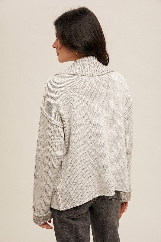 Reverse Seam Cardigan