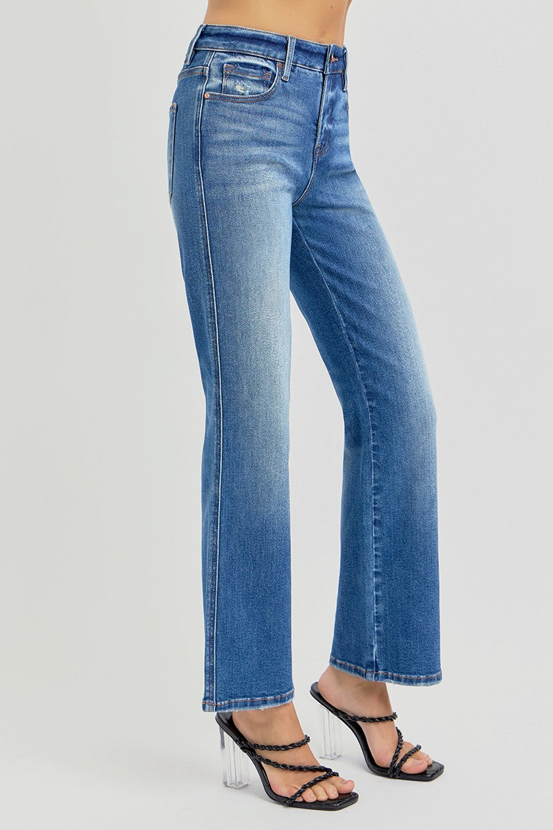 Dark Ankle Straight Risen Denim