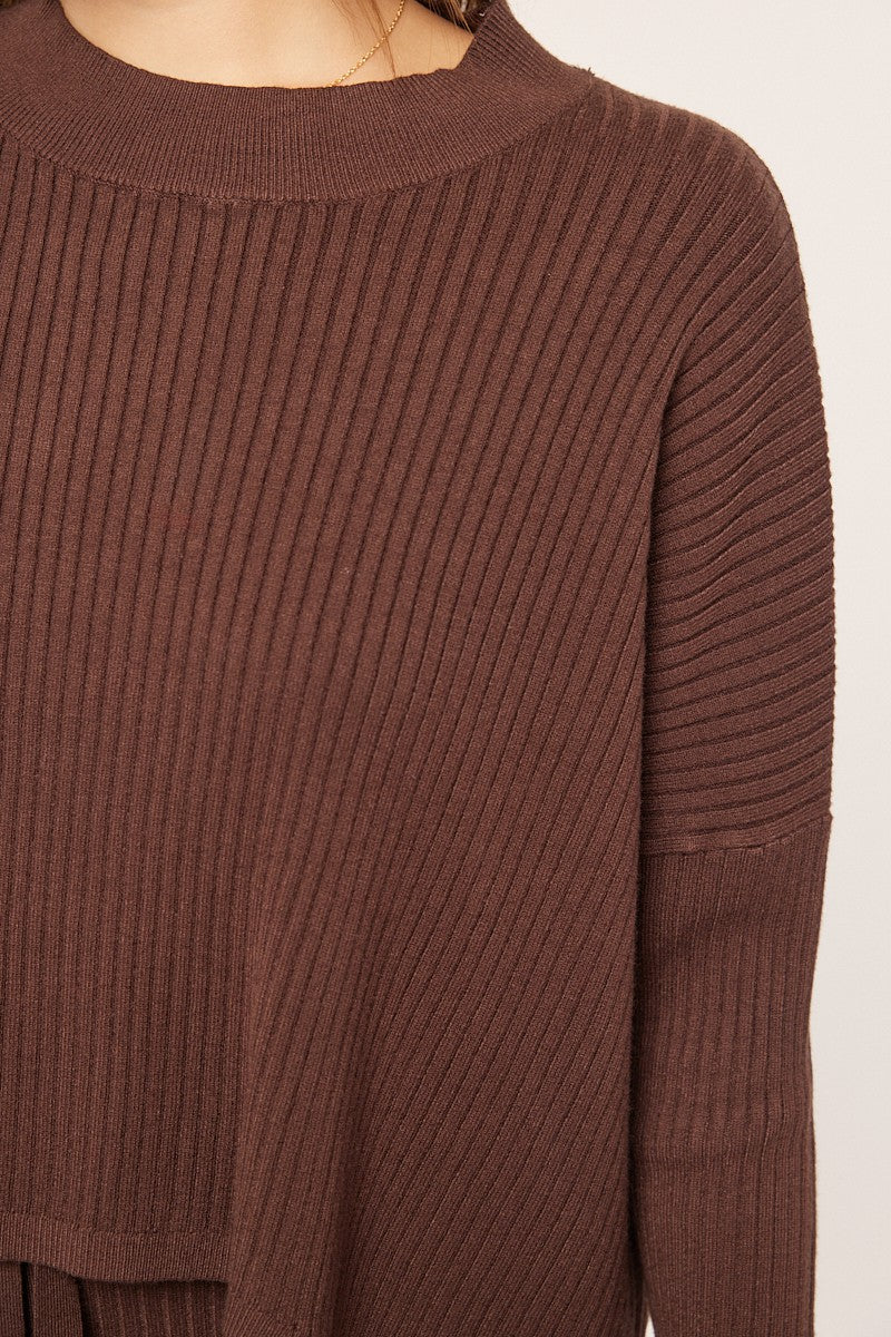 Cocoa Relaxed Boxy Sweater