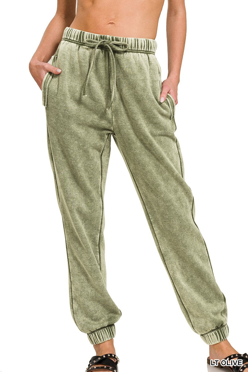 Acid Wash Fleece Sweatpants