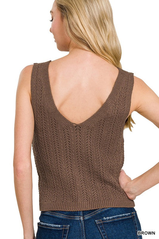 Button Down Sweater Vest