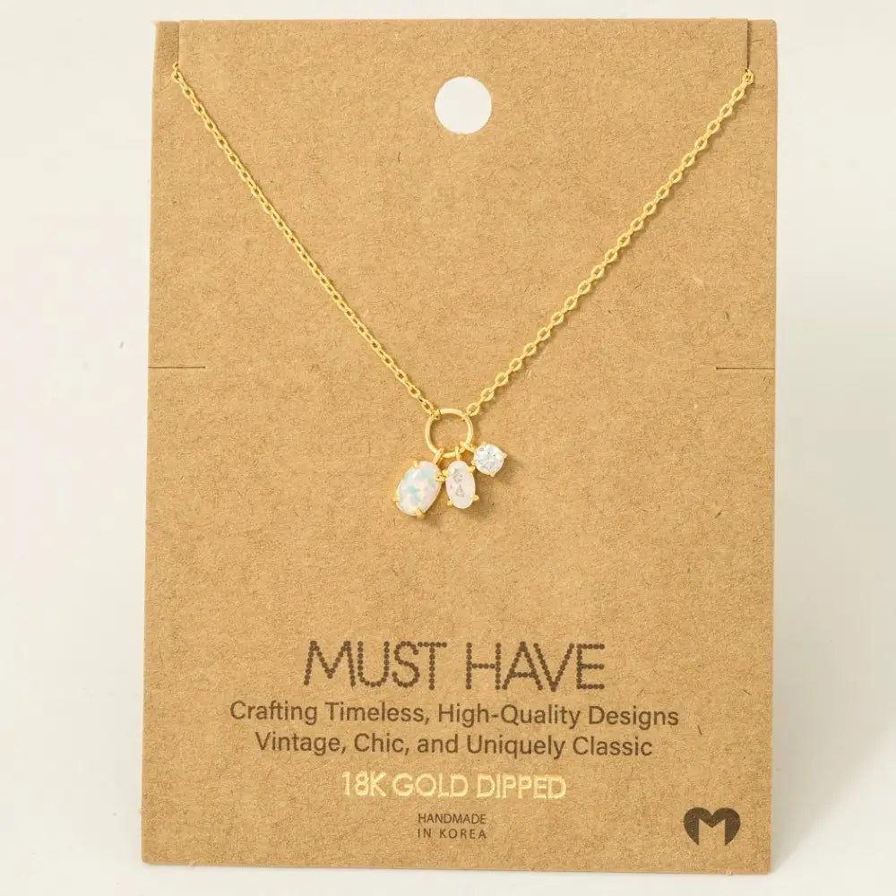 Opal Charm Necklace