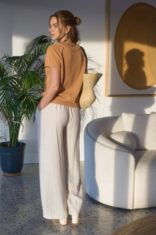 Exposed Seam Sweater Top-Sienna