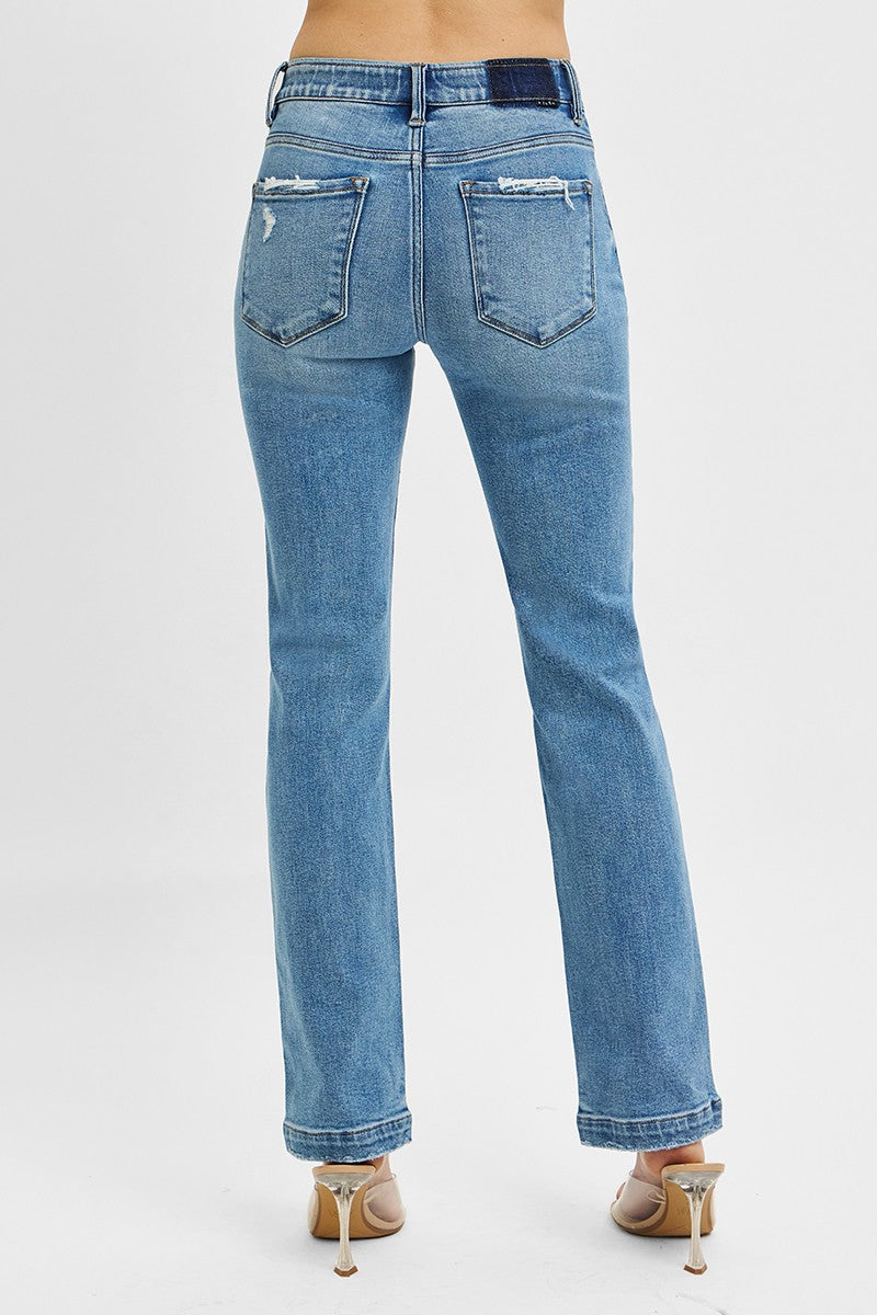 Mid Rise Straight Risen Denim