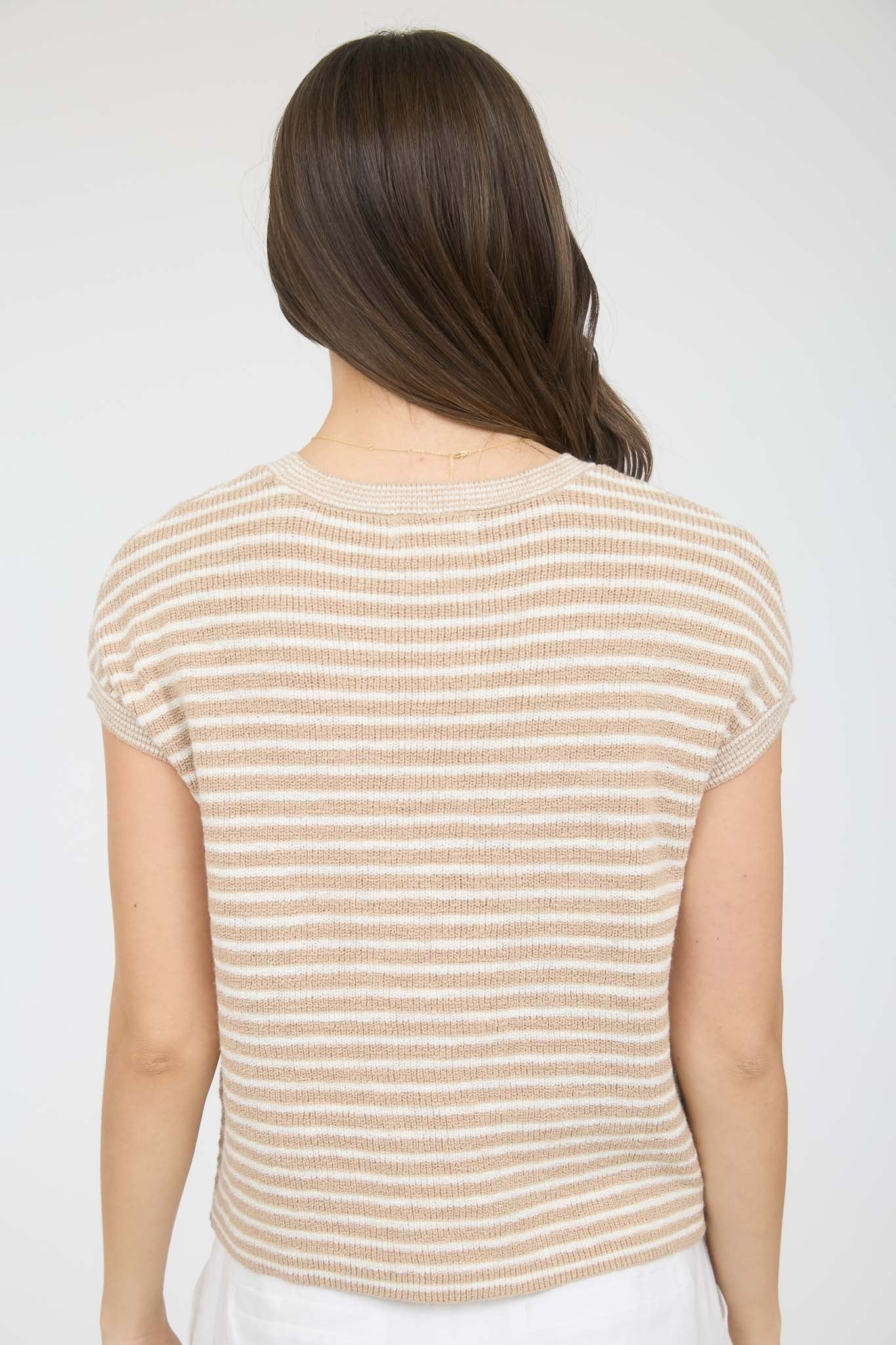 Stripe Pocket Detail Top
