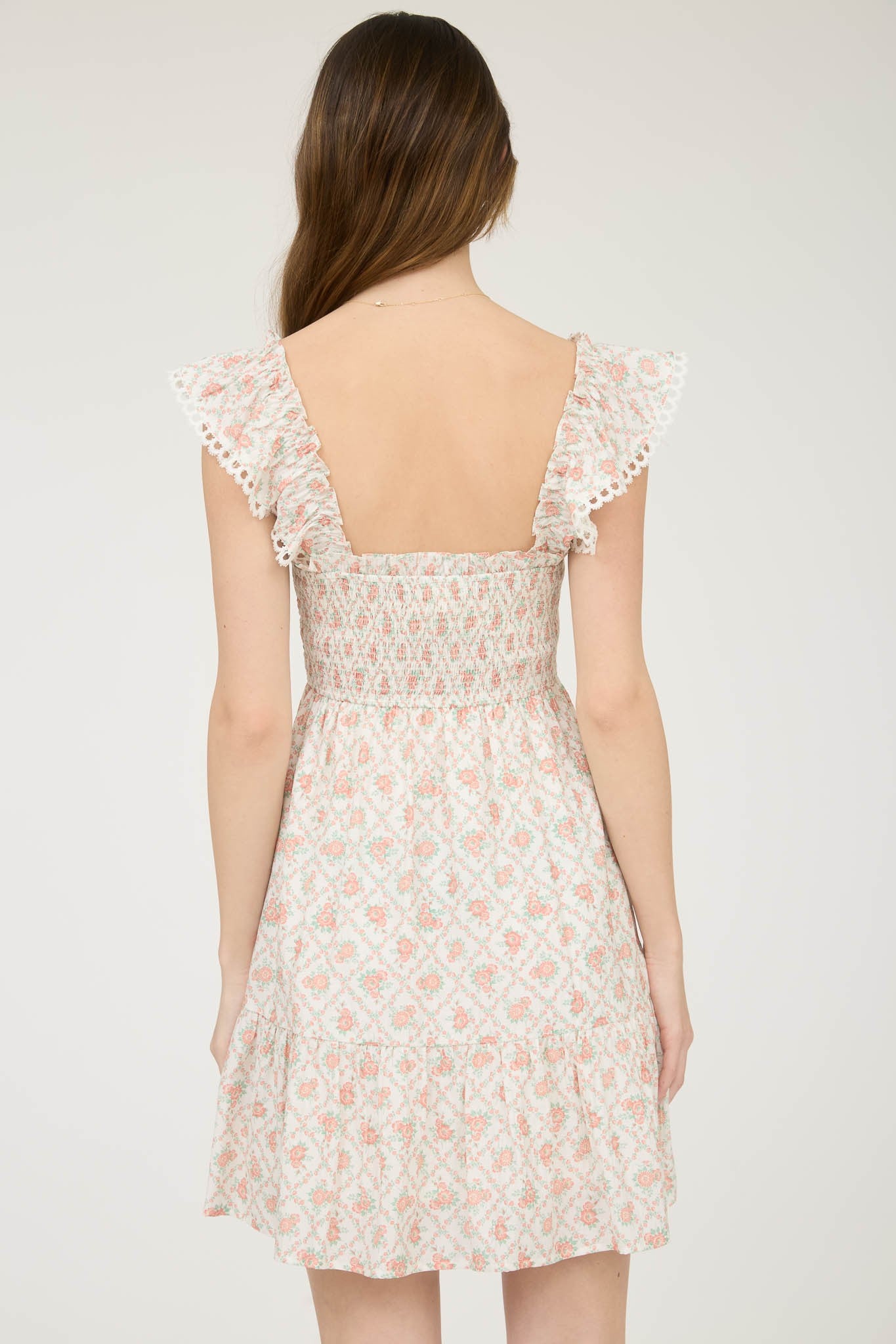Floral Smocked Mini Dress