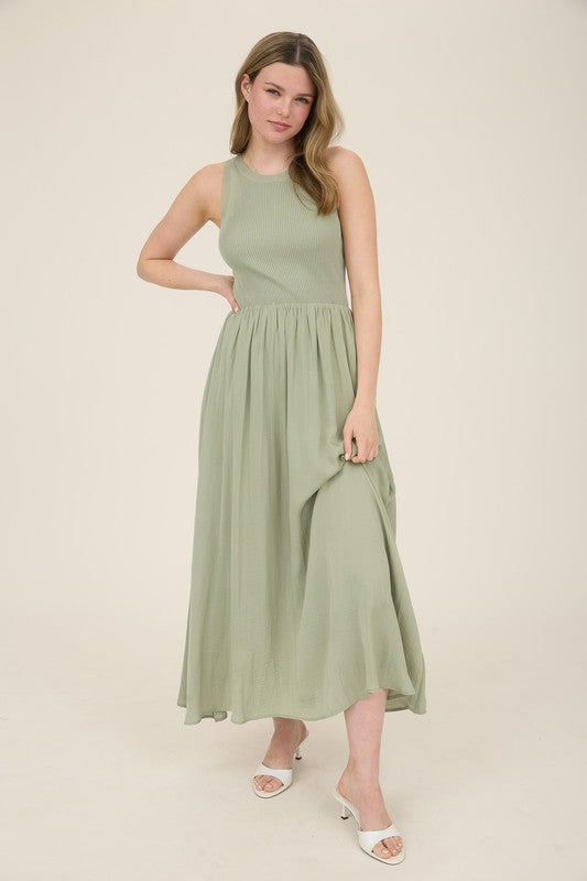 Sleeveless Midi Tank Dress