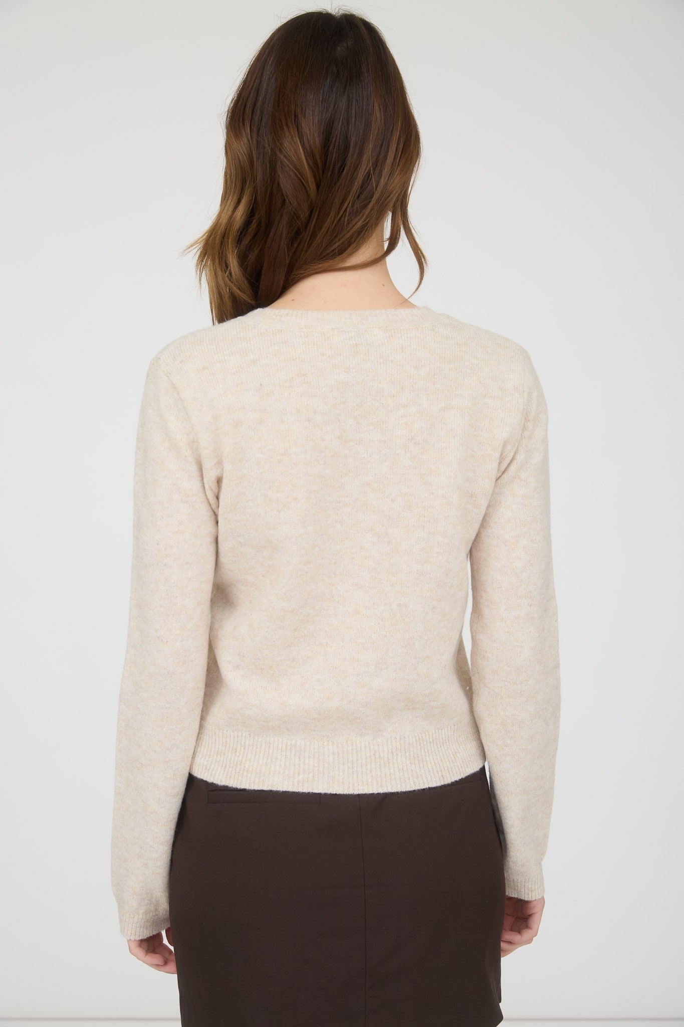 Round Neck Button Down Cardigan
