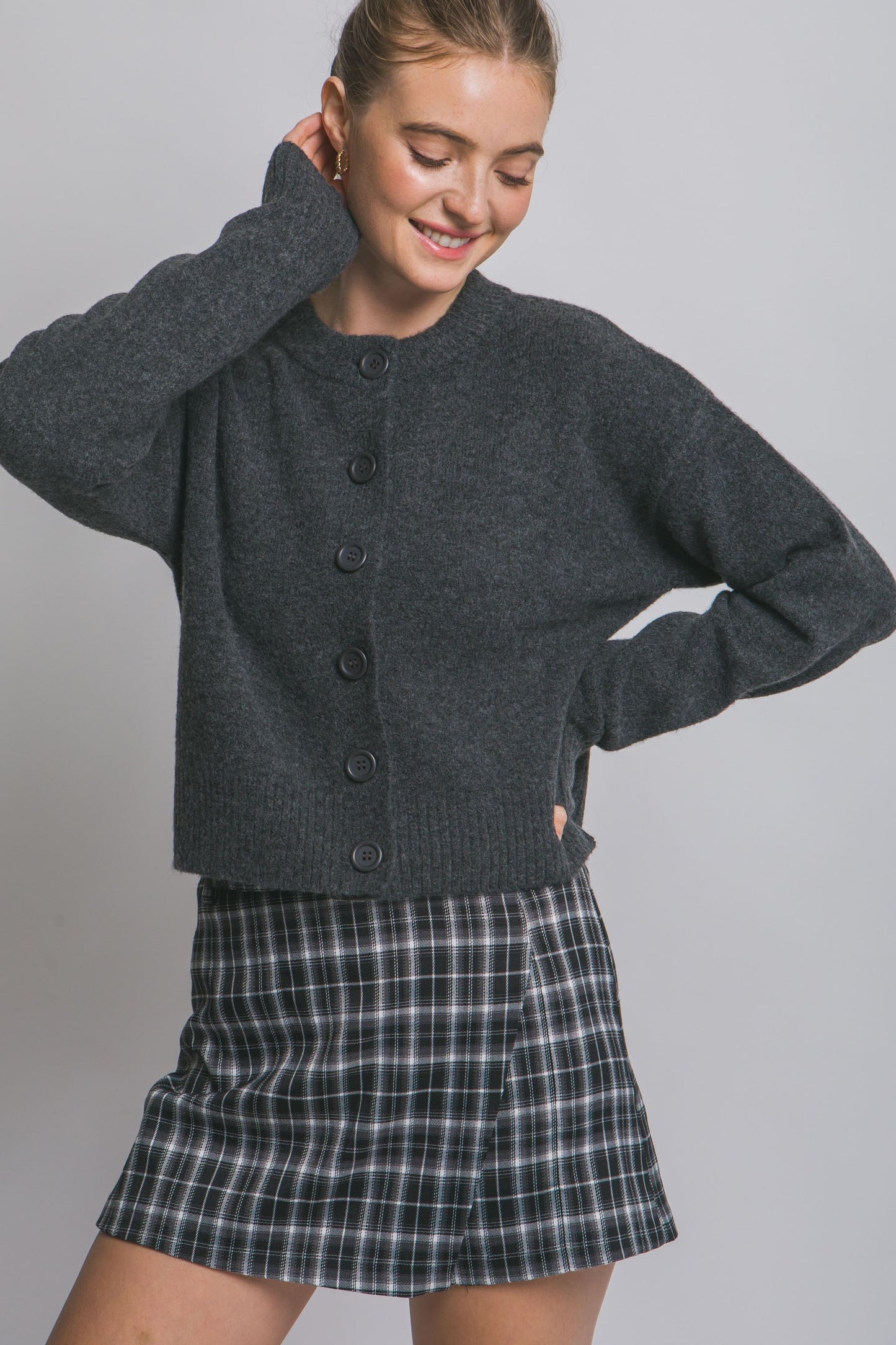Crew Neck Cardigan