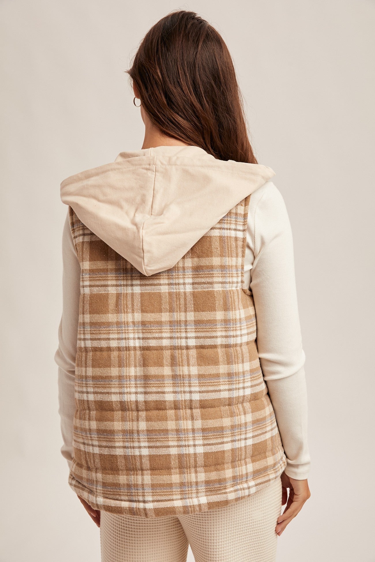 Plaid Padded Vest