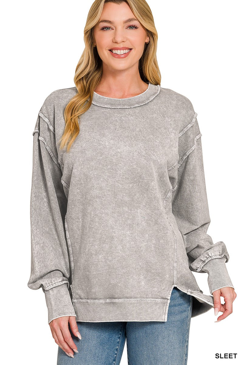 Halo Washed French Terry Pullover