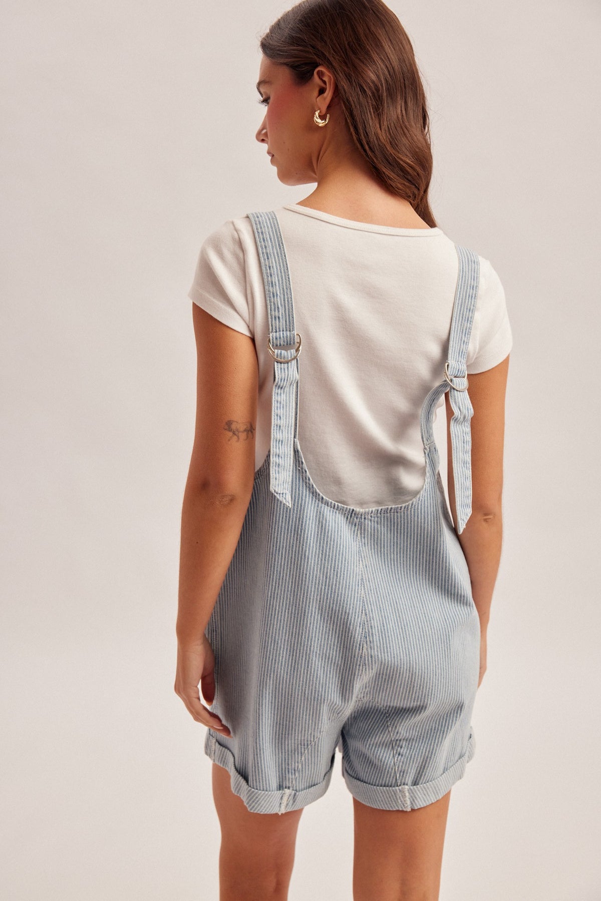 Stripe Shortall with Pockets