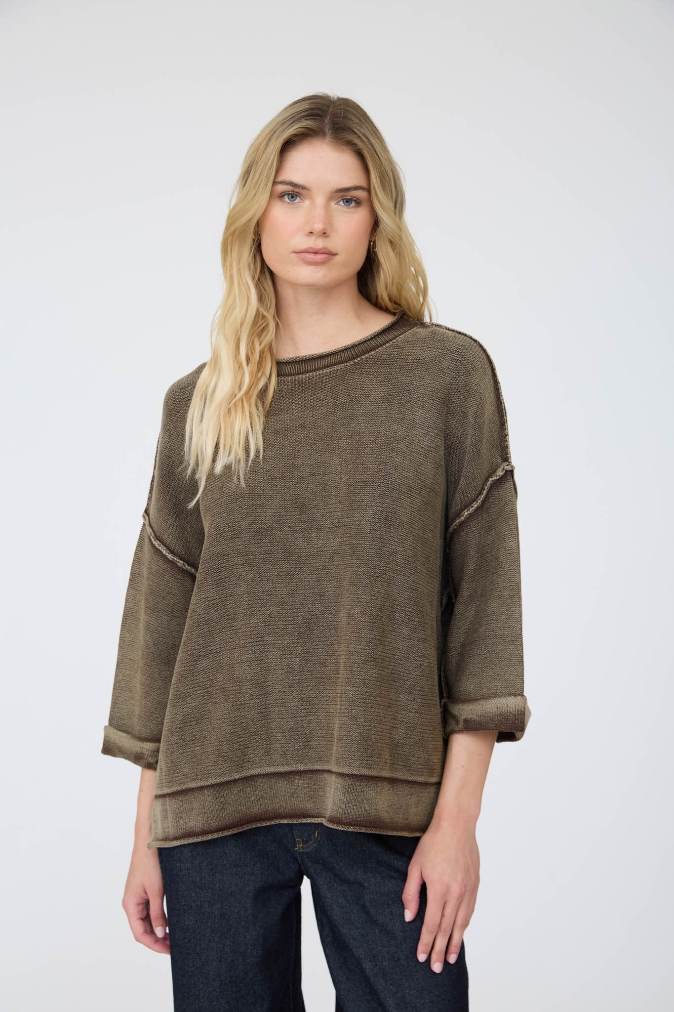 Washed Short Sleeve Sweatshirt