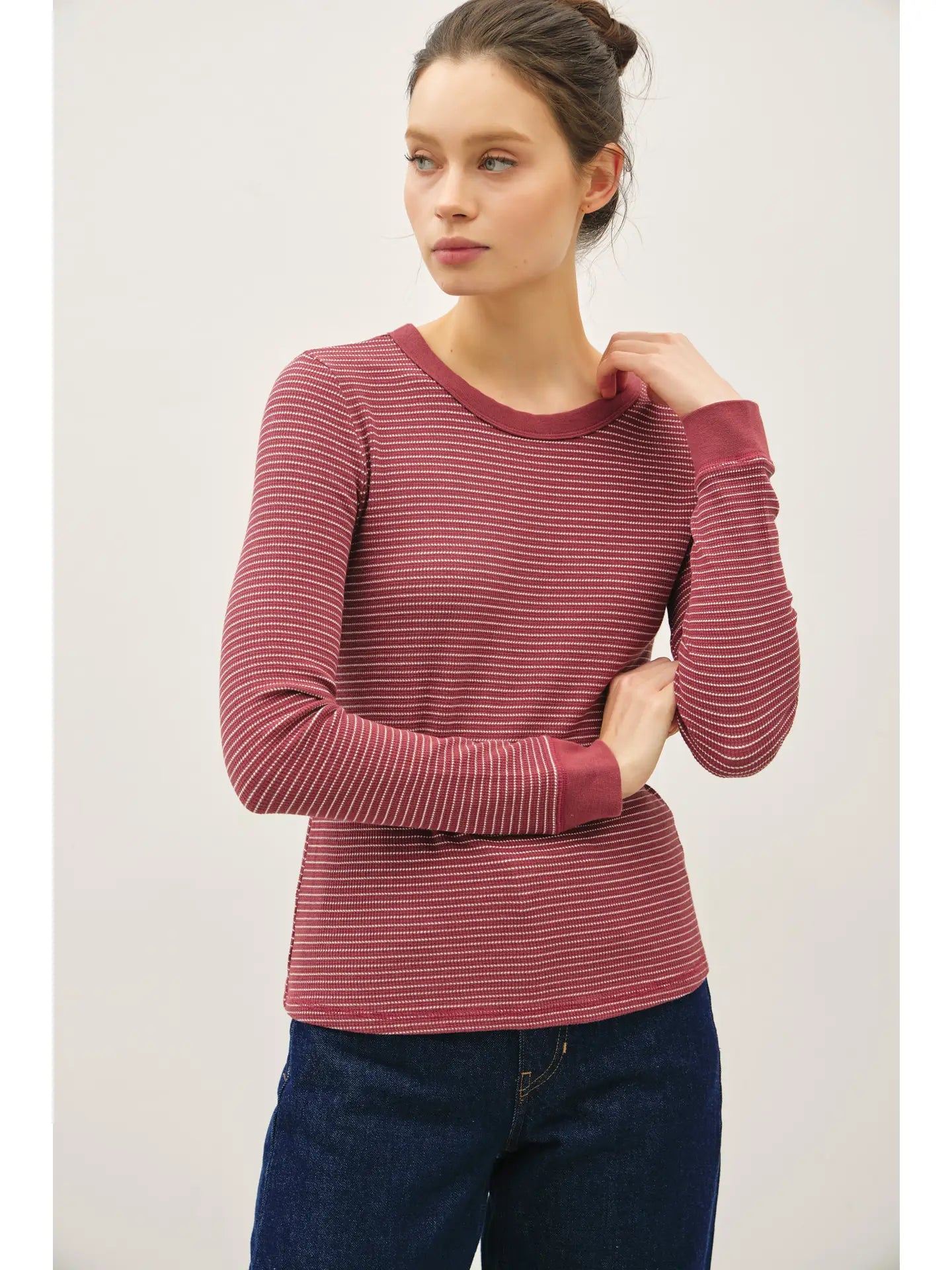 Stitched Thermal Crew Neck