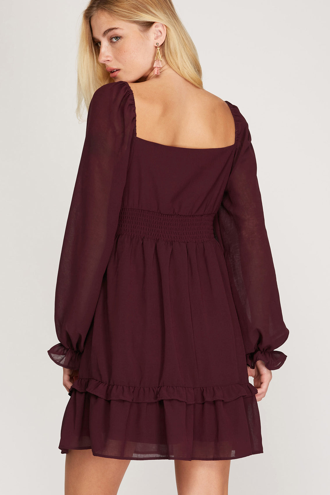 Wine Fall Mini Dress