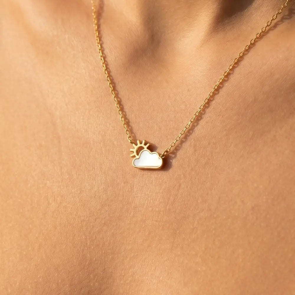 Cloud Sun Pendant Necklace