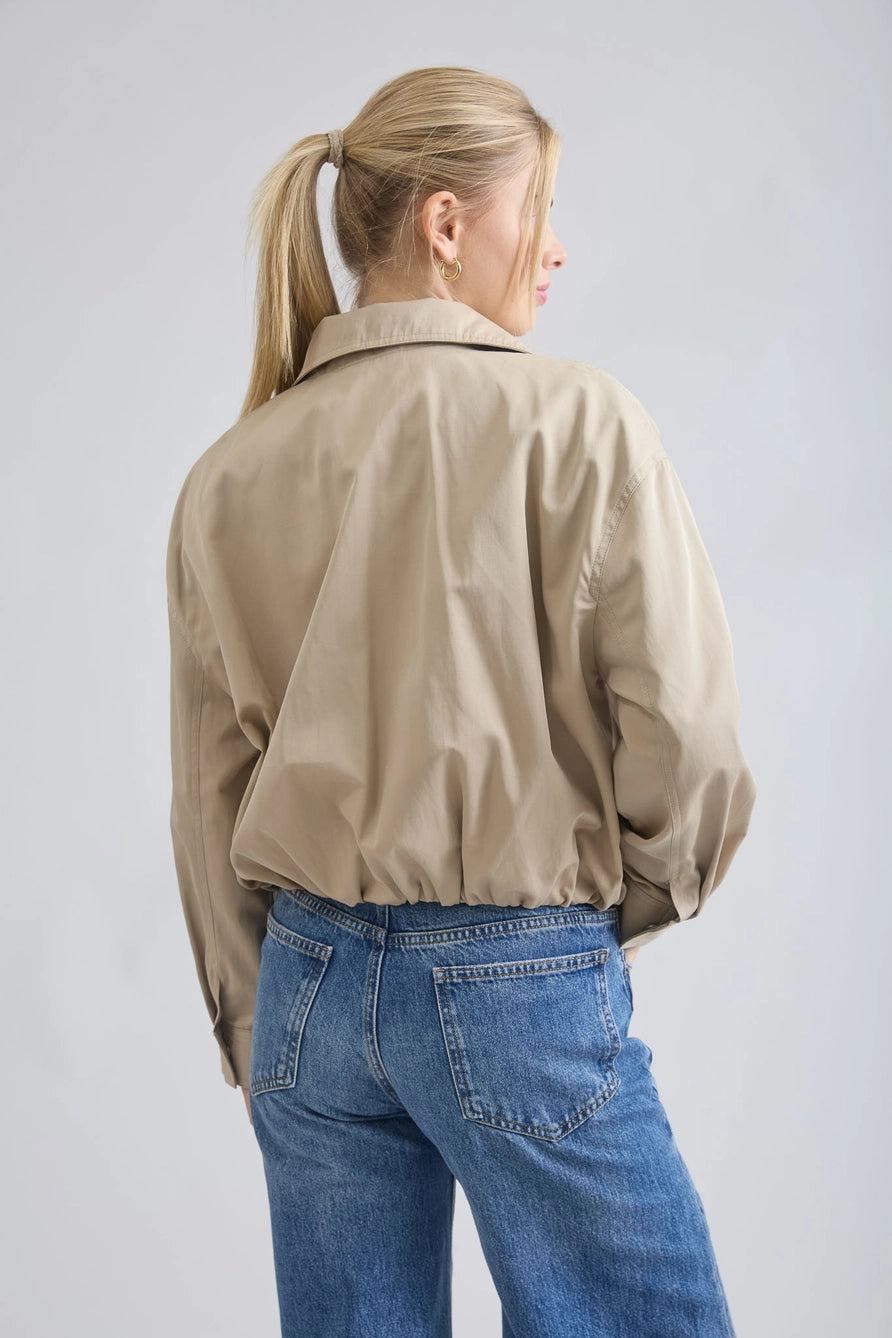 Zip Up Mock Neck Jacket