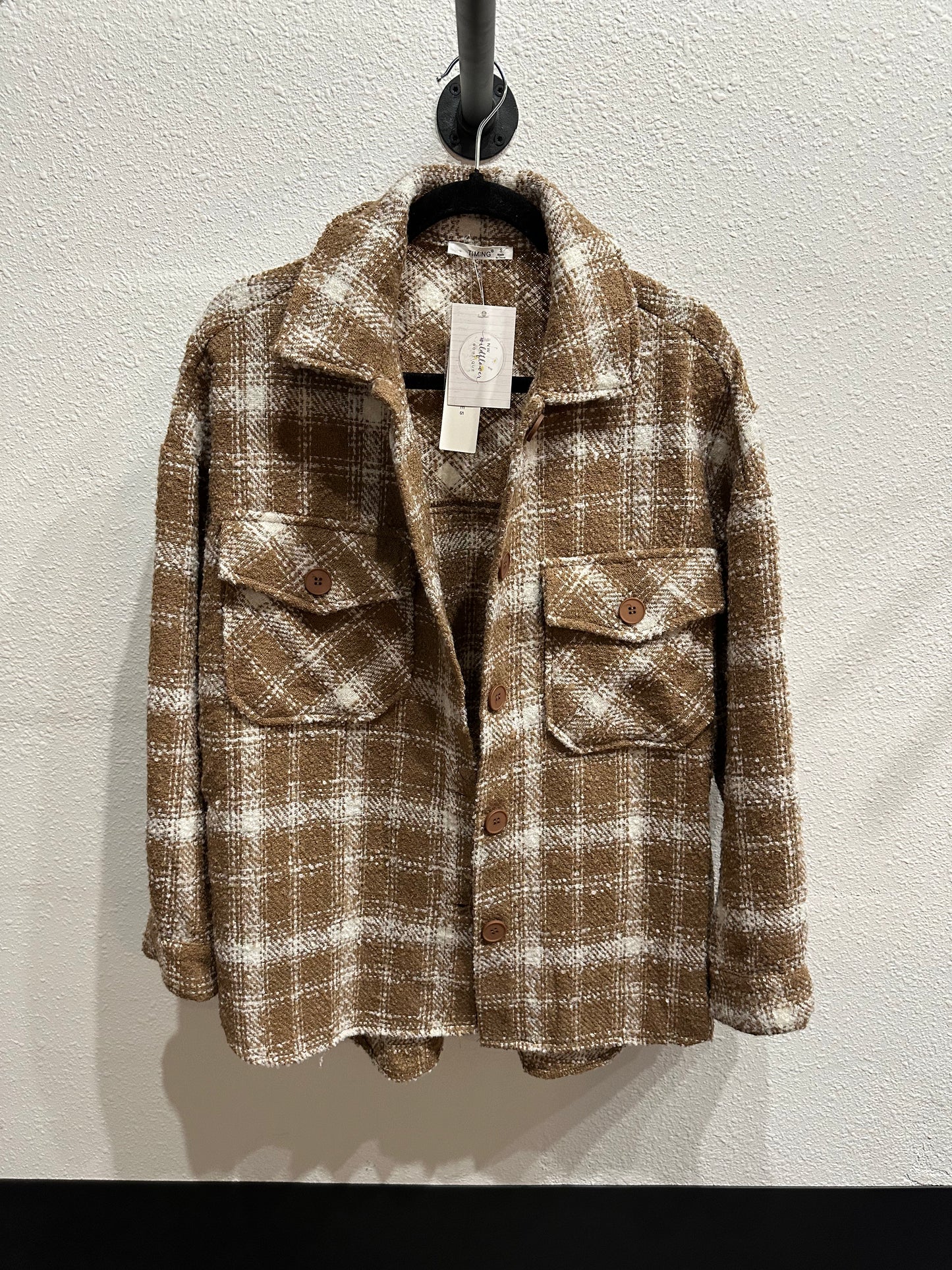 Teddy Plaid Oversized Jacket