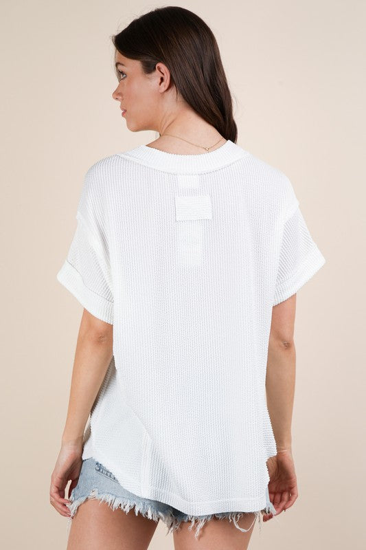 Two Toned Top-White