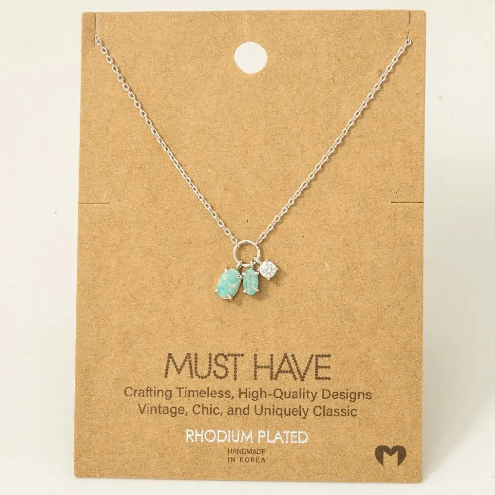 Opal Charm Necklace