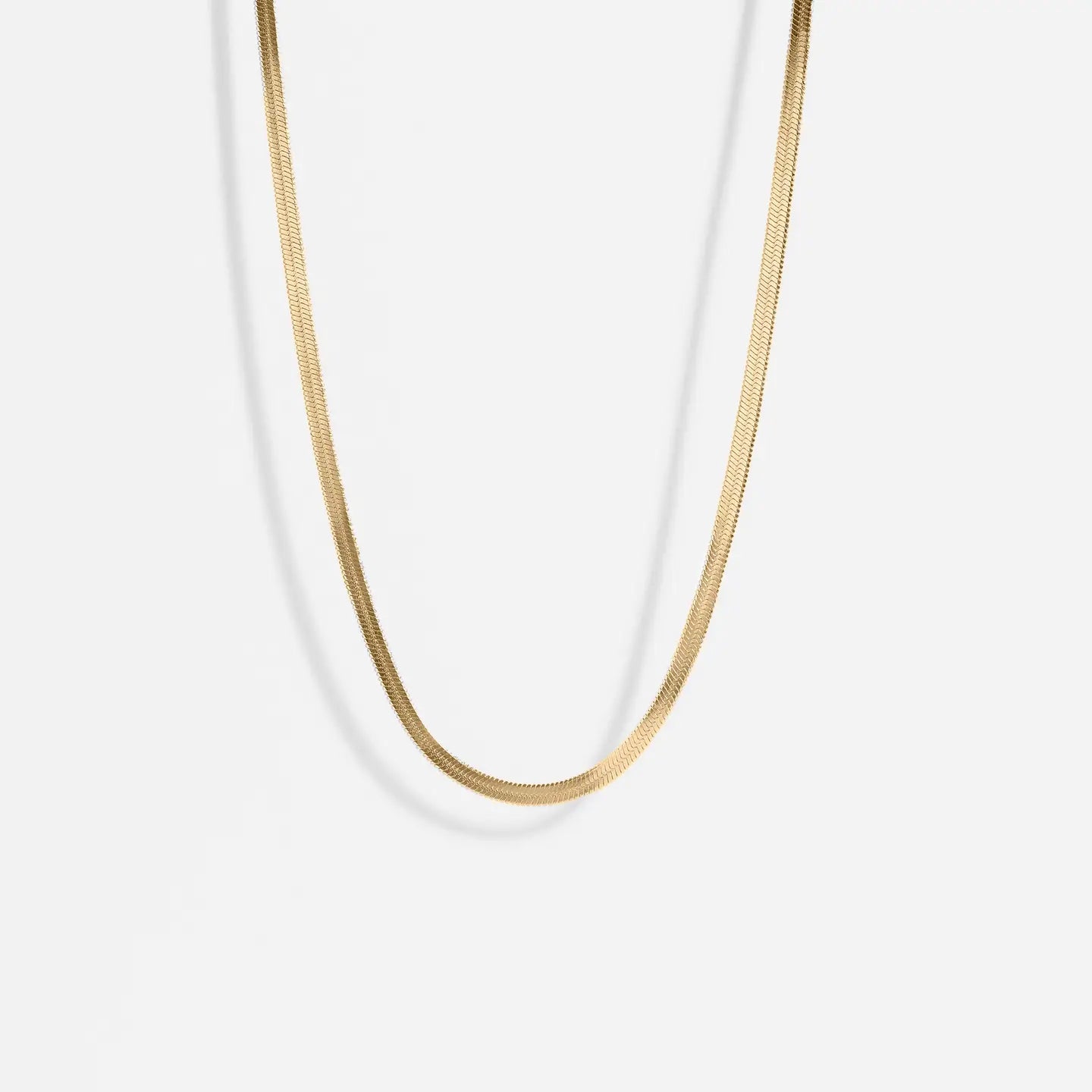 Gold Herringbone Necklace