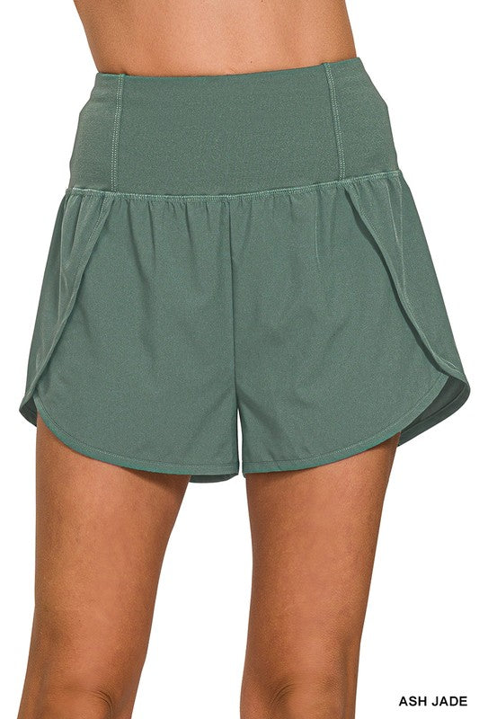 Jade Zipper Back Running Short