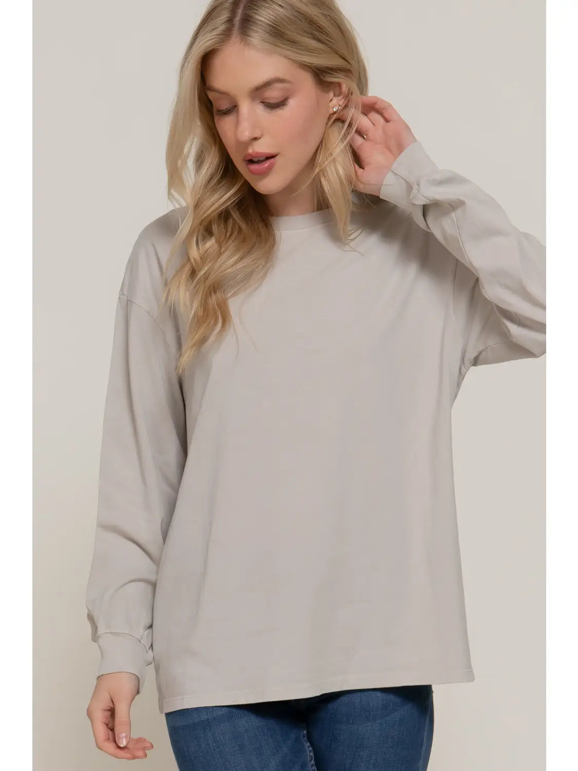 Long Sleeve Garment Dye Tee