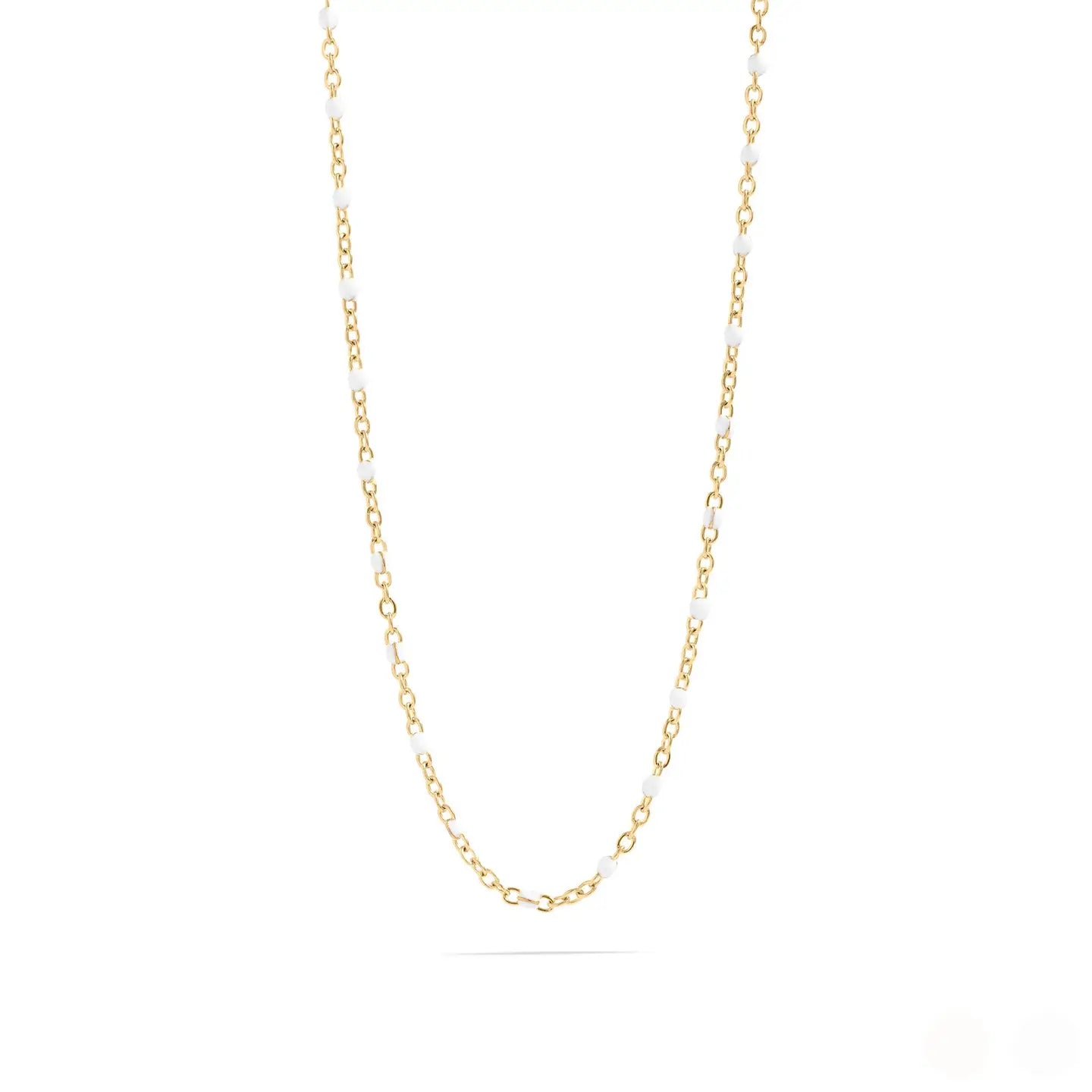 White Confetti Chain Necklace