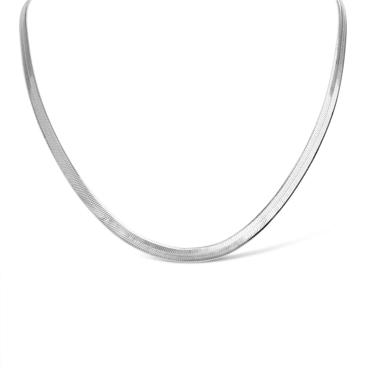 Stainless Steel Herringbone Necklace