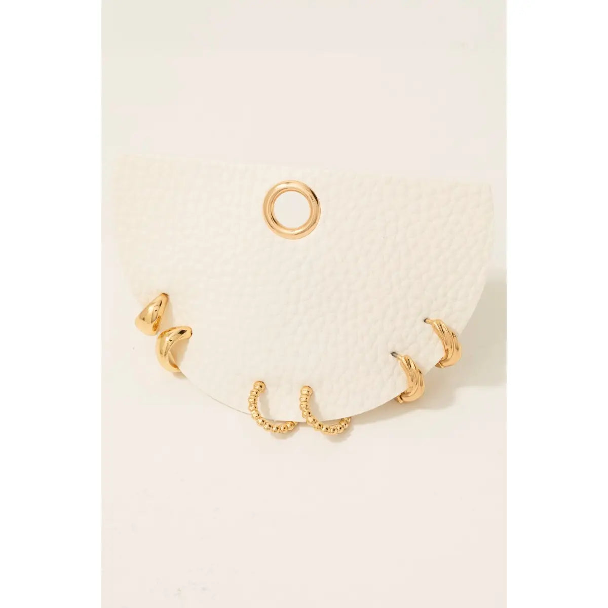 Textured Hoop Set-Gold
