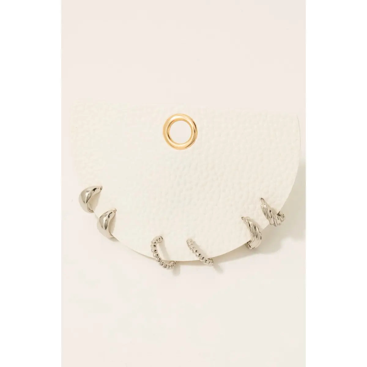 Textured Hoop Set-Silver