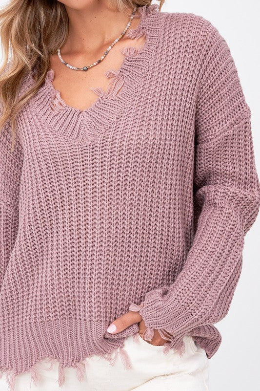 She's So Lovely Mauve Sweater