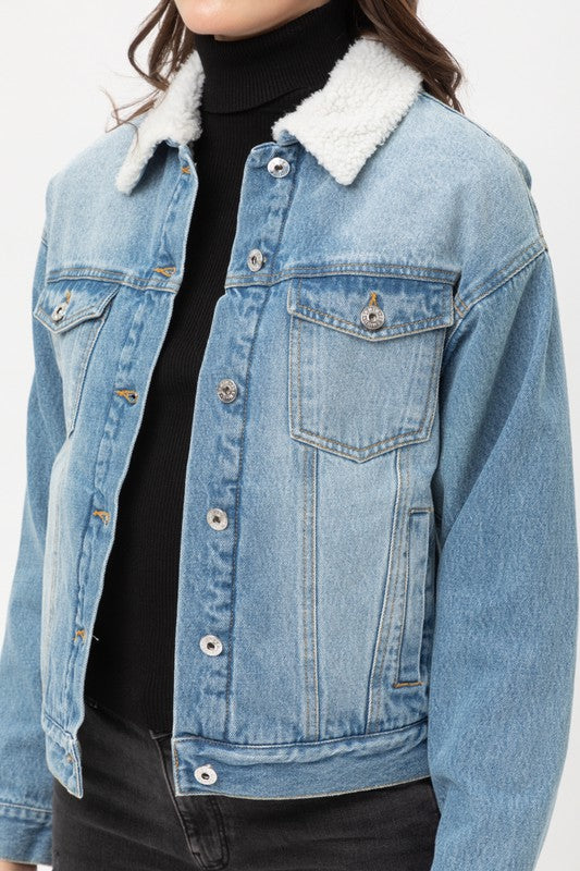 Days In Denim Sherpa Lined Jacket