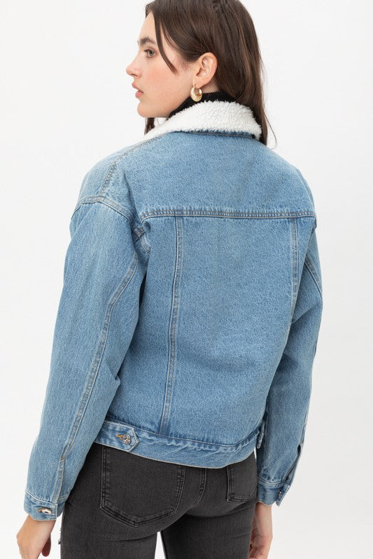 Days In Denim Sherpa Lined Jacket