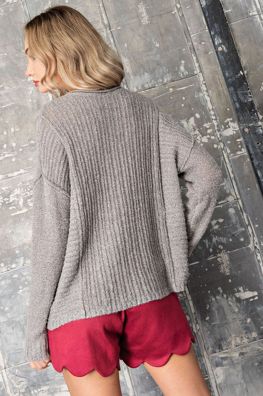 The Good Life Heather Grey Sweater