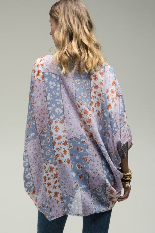Sunny Days Blue Floral Kimono